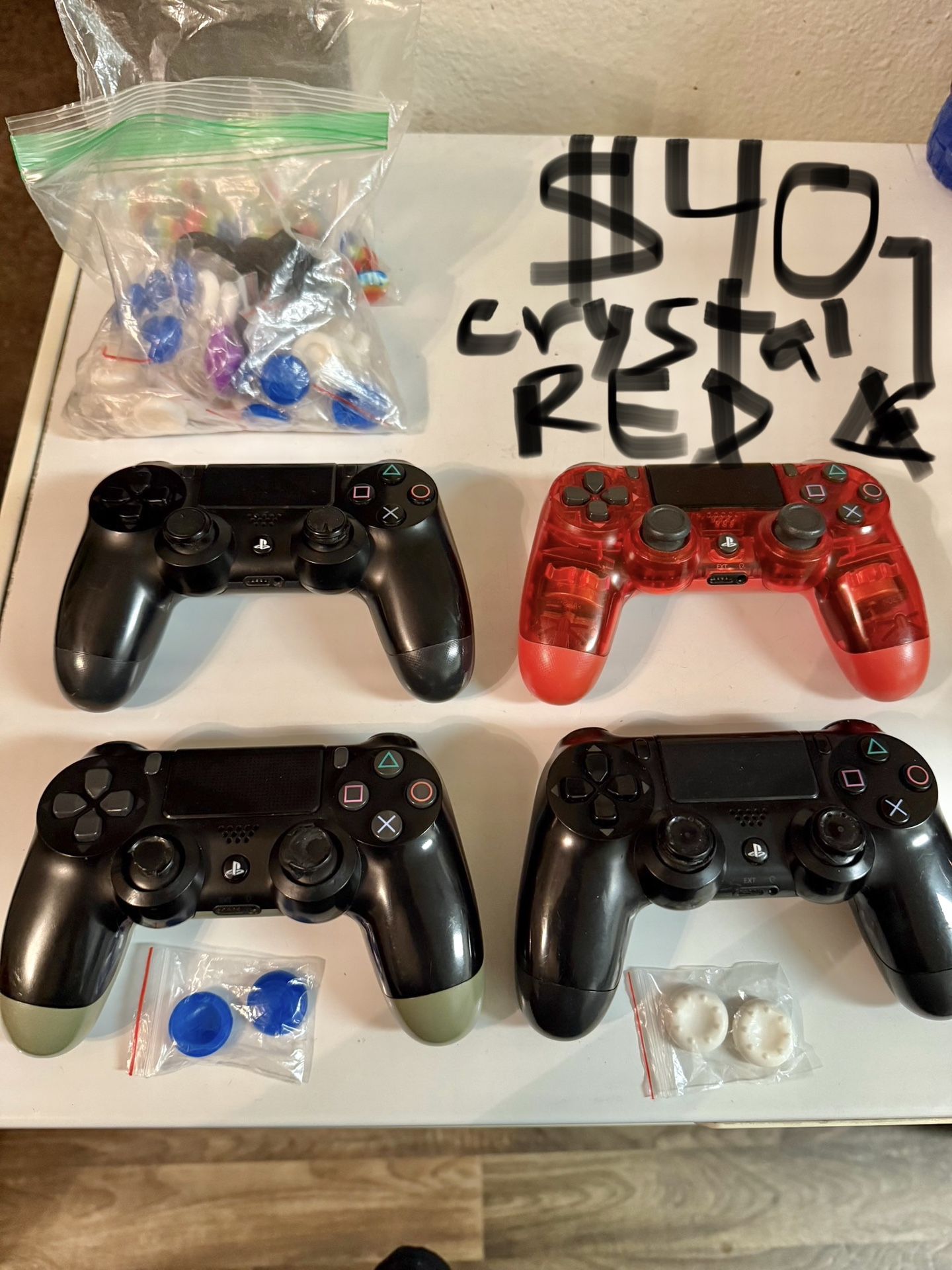 PlayStation 4 OEM  Controller $30 EACH (TESTED) Comes With Joystick Grip 