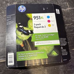 Genuine OEM HP 951XL Ink Cartridges Cyan Magenta Yellow 3-Pack 2020 Expired