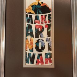 SPRAY CAN ART MAKE ART NOT WAR CUSTOM FRAME