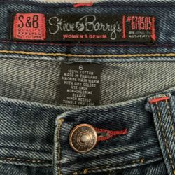 Steve & Barry’s Women Size 6 Denim Jeans Cross Pockets Excellent Condition