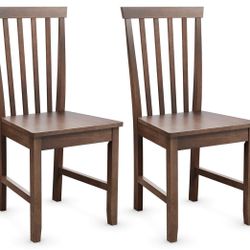 Farmhouse Wood Dining Chair Set of 2 For Sale $61.00 50%+ OFF Retail $122.99 NEW IN BOX