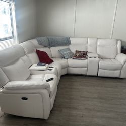 White leather Sofa 