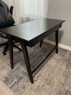 Dark Brown Wooden Desk