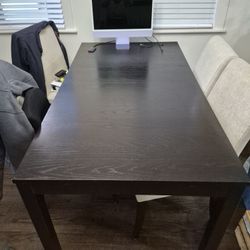 Dining Table And Dining Storage Credenza