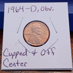 Lincoln Cent Error,  1964-D , Obv.