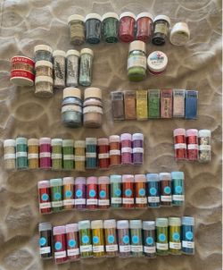 65 Piece Lot Glitters Emboss Micro Beads