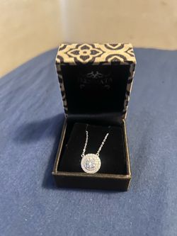 Lab grown silver necklace