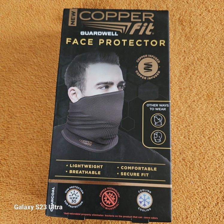 $5  FIRM  NEW!  COPPER FIT GUARDWELL FACE PROTECTOR MASK