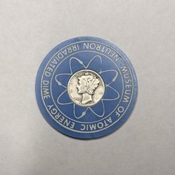 1942 Neutron Irradiated Mercury Silver Dime from the American Museum of Atomic Energy