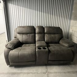 Manual Reclining Sofa And Loveseat Set