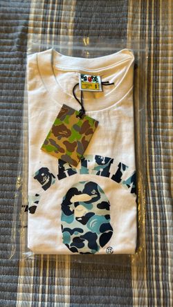Bape white and blue size small