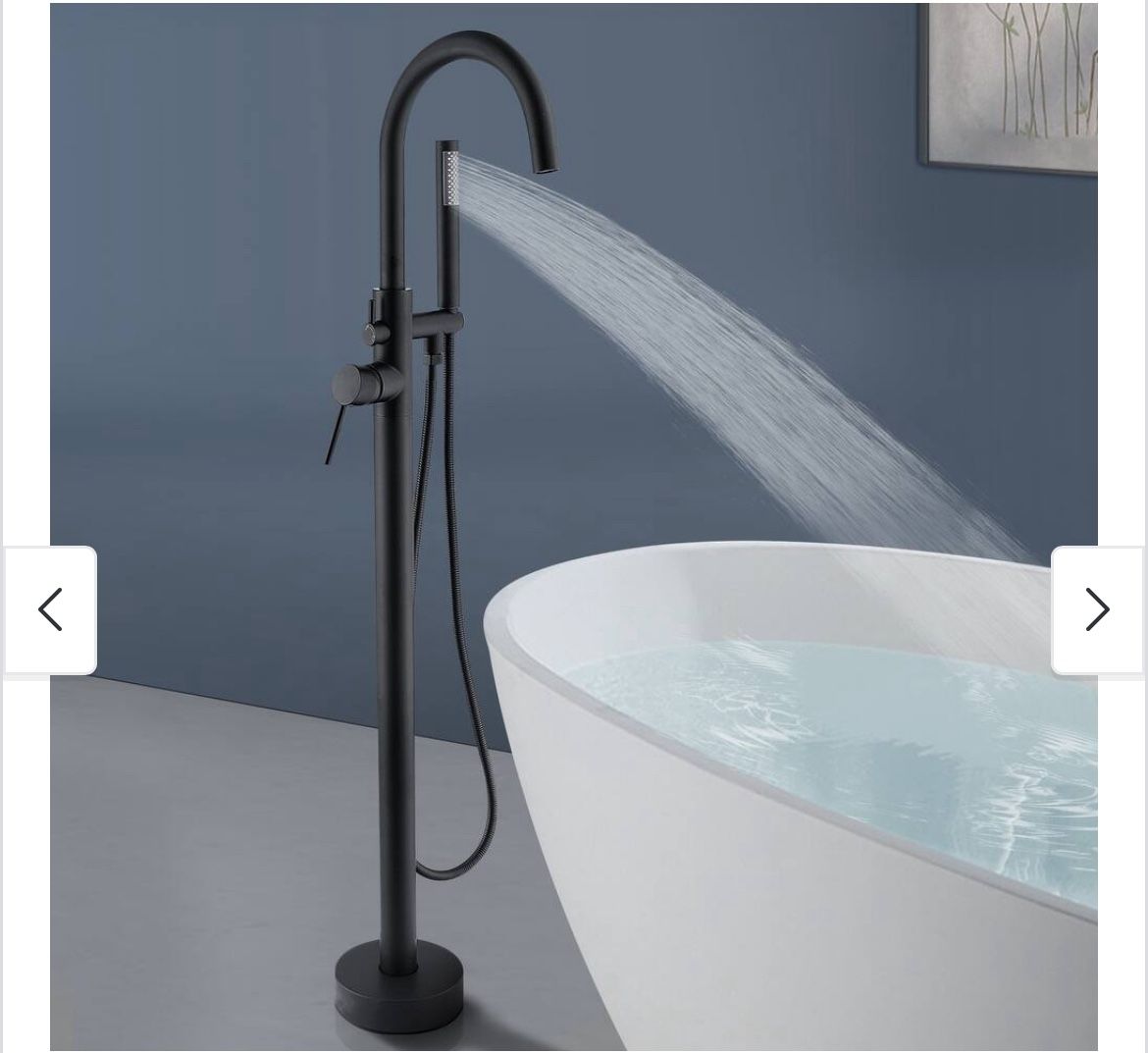 Topcraft Classical Freestanding Bathtub Faucet with Handheld Shower 017B