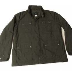Lacoste RARE Multi Pocket Full Zip Green Jacket Coat Adult Mens Size 56 / 7