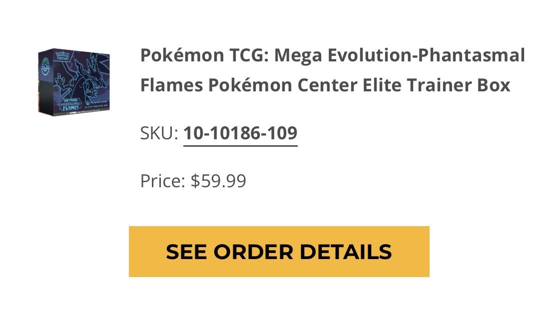 Pokémon ME Phantasmal Flames PC ETB and UPC