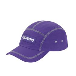 Supreme Reflective Stitch Camp Cap Purple
