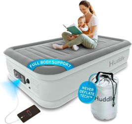 Huddle Luxury Air Bed W/ Patented Dual Pump SlumberGuardâ„¢ Premium Technology