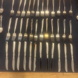 Community Silver Plated Utensils 70 Pieces