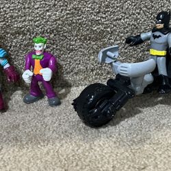 Imaginext DC Comics Batman Motorcycle Joker Mr Freeze lot of 4 