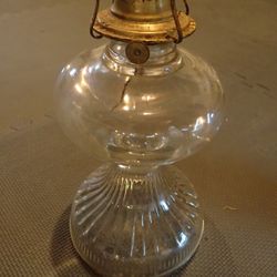 Vintage Glass Oil Lamp