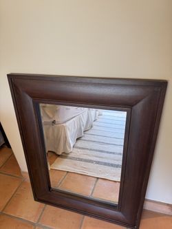 Pottery Barn Wood Framed Mirror 31”W X 39”H