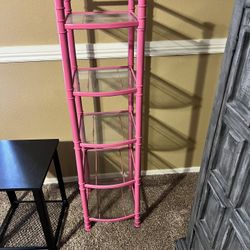 metal and glass stand