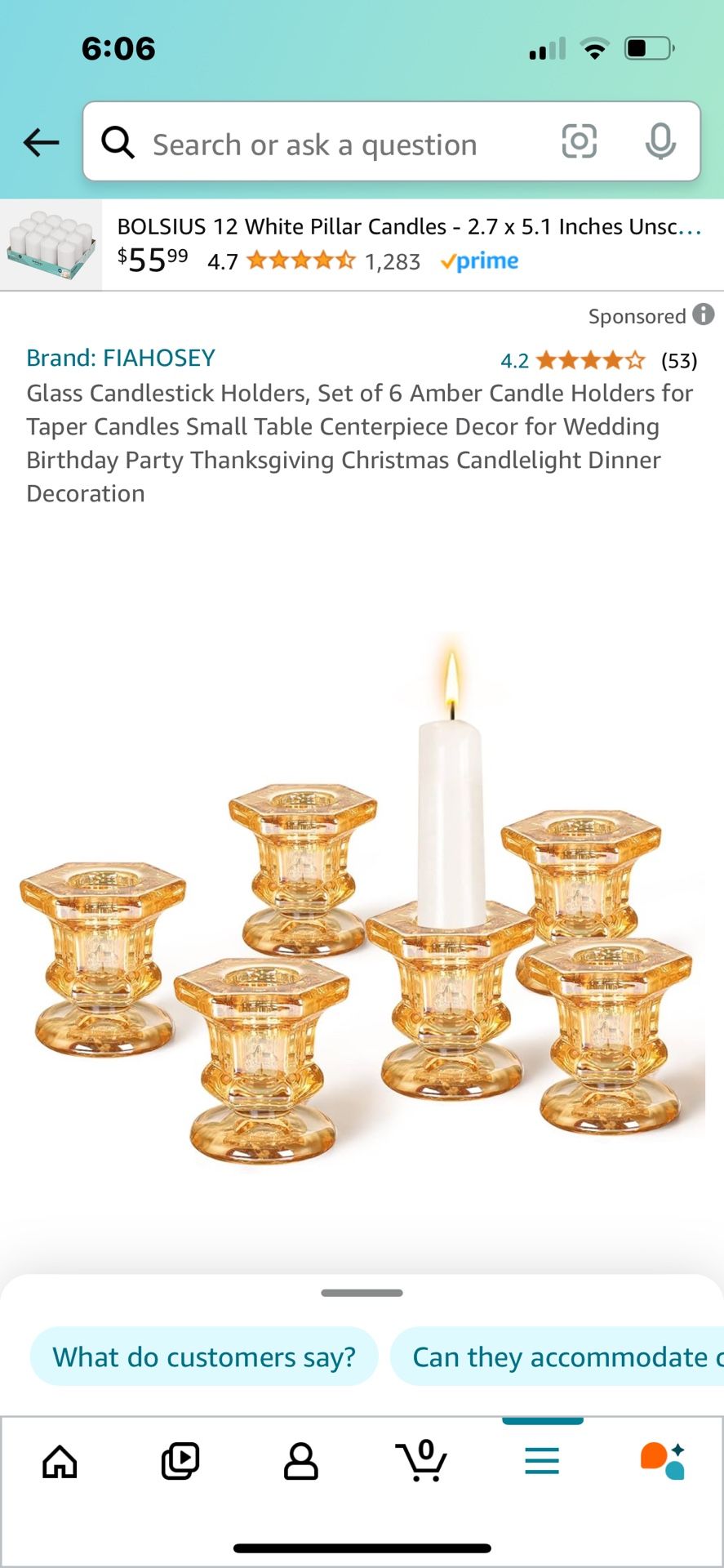 Candle Holder Peach