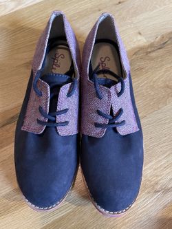 Splendid Purple and Blue Leather Oxford Shoes