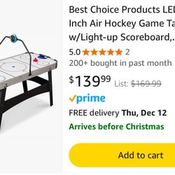 Kids 54in Air Hockey Game Table - 2 Different Color Options