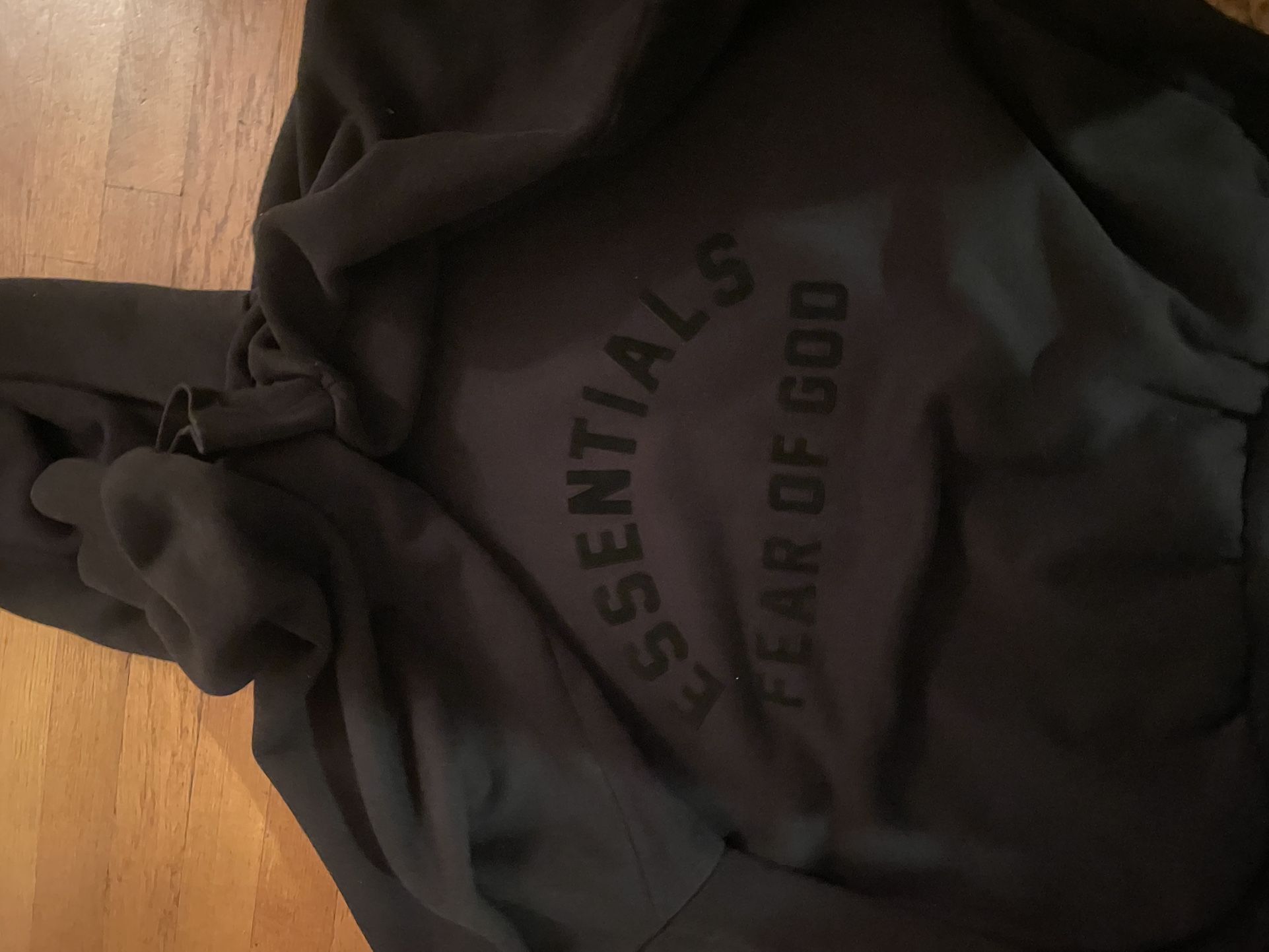 Fear of God Essentials Nylon Fleece Hoodie Jet Black