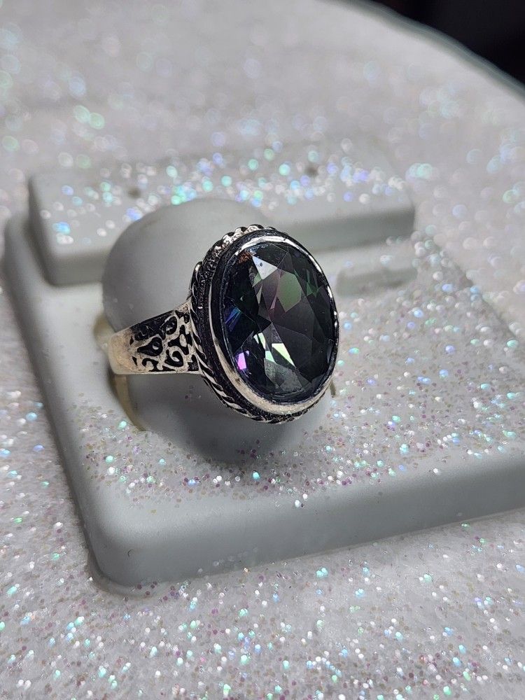 Genuine Amethyst 925 sterling silver rings for woman Size 9