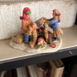 Vintage Lemax Christmas Village Collection Decorating the Doghouse 