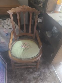 Antique Flowered Chair
