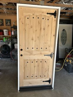 New Rustic Door 36” Medieval Style Solid Wood 