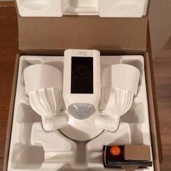 Ring - Floodlight Cam Plus Outdoor Wired 1080p Surveillance Camera - White