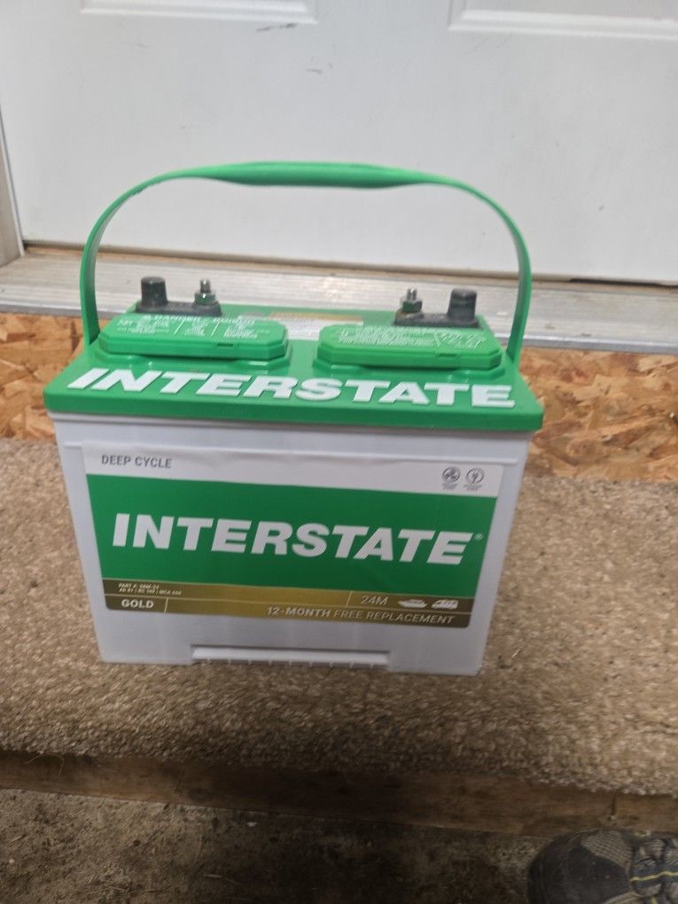 (2) Interstate Marine RV Deep Cycle Battery SRM-24