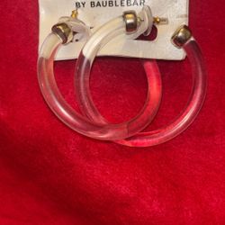 Clear Round Hoop Earrings 🥰❤️
