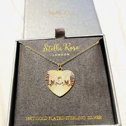 18KT Gold Plated Sterling Silver “Mom” Necklace. New! 