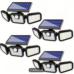 Pack de 4 luces de seguridad con sensor de movimiento y panel solar