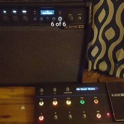 Line 6 Spider v120 Guitar amp with FBV  3 pedalboard and Relay G10 wireless connector