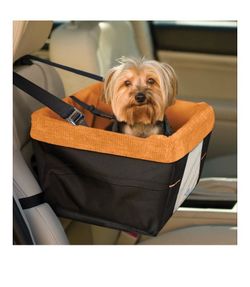 Kurgo Skybox dog car booster seat yellow corduroy + a package of doggy waste bags