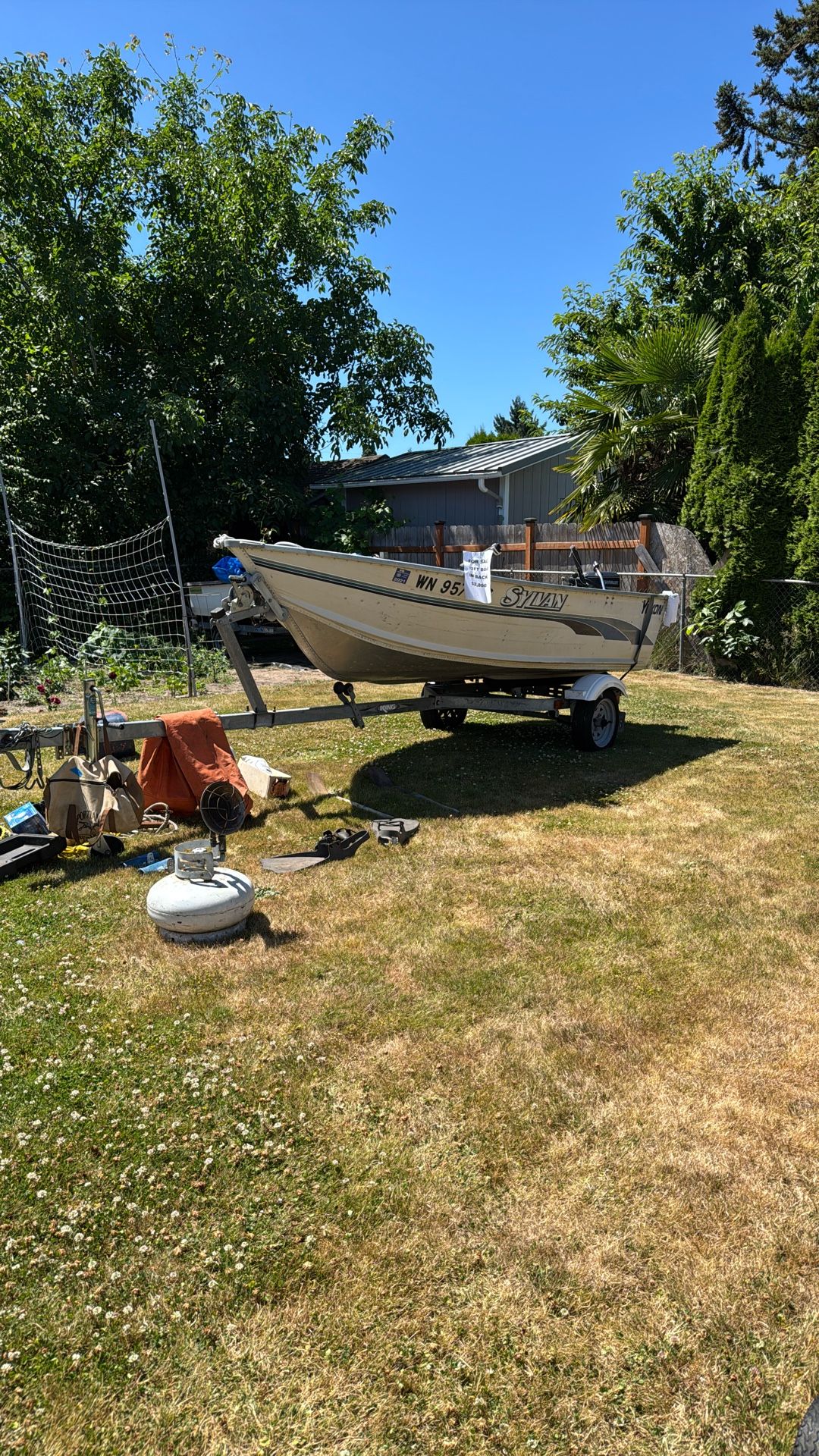 15’ Sylvan Yukon Aluminum Boat W/ Extras