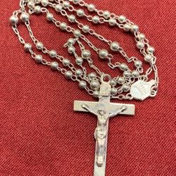 Beautiful 925 Sterling Silver Rosary Elegant and finely crafted in all sterling silver 