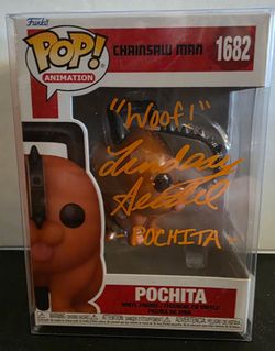 Funko Pop! Animation Chainsaw Man Pochita #1682 Signed by Lindsey Seidel with COA