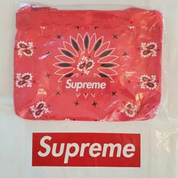 Supreme Bandana Tarp Side Bag Red 