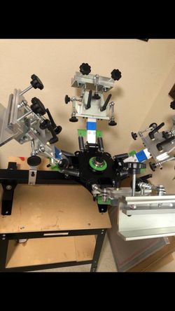 4 color 1 station screen printing press