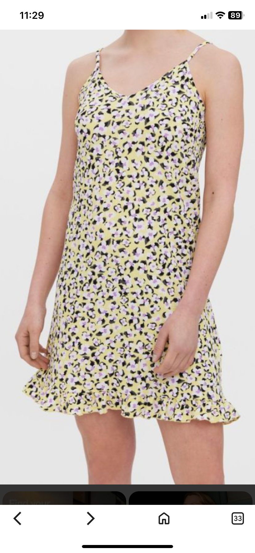 Vero Moda Lea V-Neck Strap Mini Sundress size S