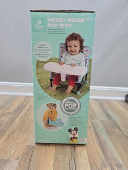 Bright Starts Disney Baby Mickey Mouse Pop 'N Sit Portable Booster Seat 6M-3Y
