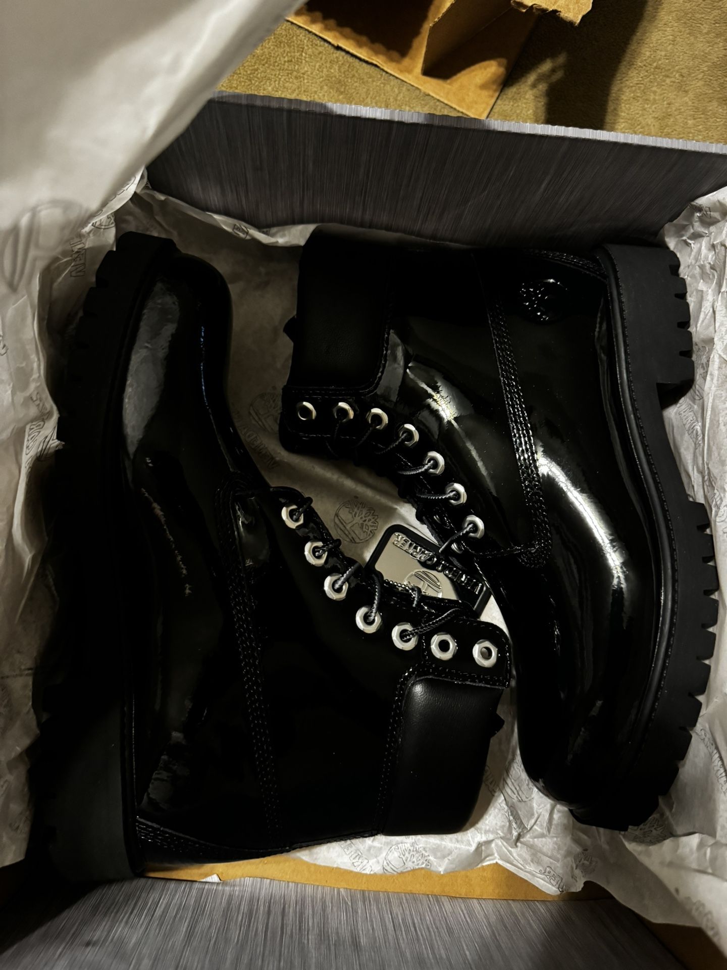 Timberland Boots Veneda Carter Patent Leather Boots 7.5
