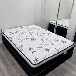 BRAND NEW PILLOW TOP MATTRESSES ✅ COLCHONES NUEVOS PILLOW TOP 💯‼️   QUEEN SIZE $150 ❌ $210 With Box Spring   FULL SIZE $140 ❌ $200 With Box Spring💥 