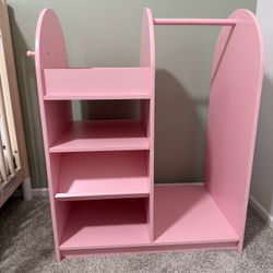 KidKraft Wooden Fashion Pretend Dress-Up Station Furniture, Pink